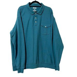 Duluth Trading Company men's sz 2XL heavy 100% cotton 3 button long sleeve shirt